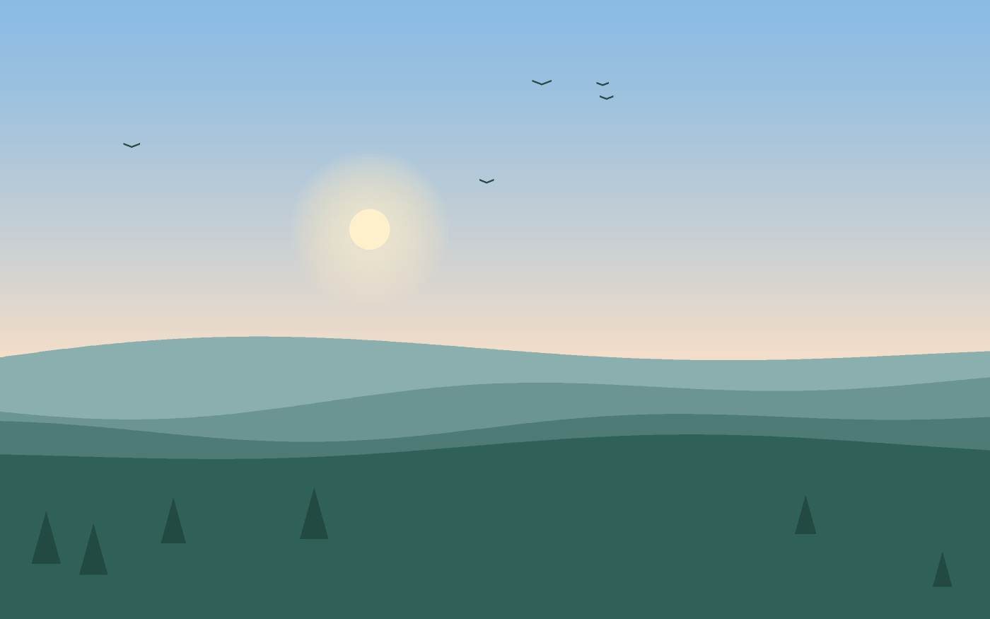 Ilustração de uma paisagem